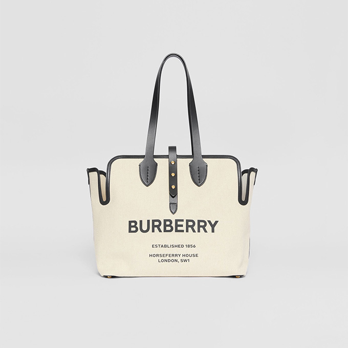 burberry the belt horseferry print canvas tote bag